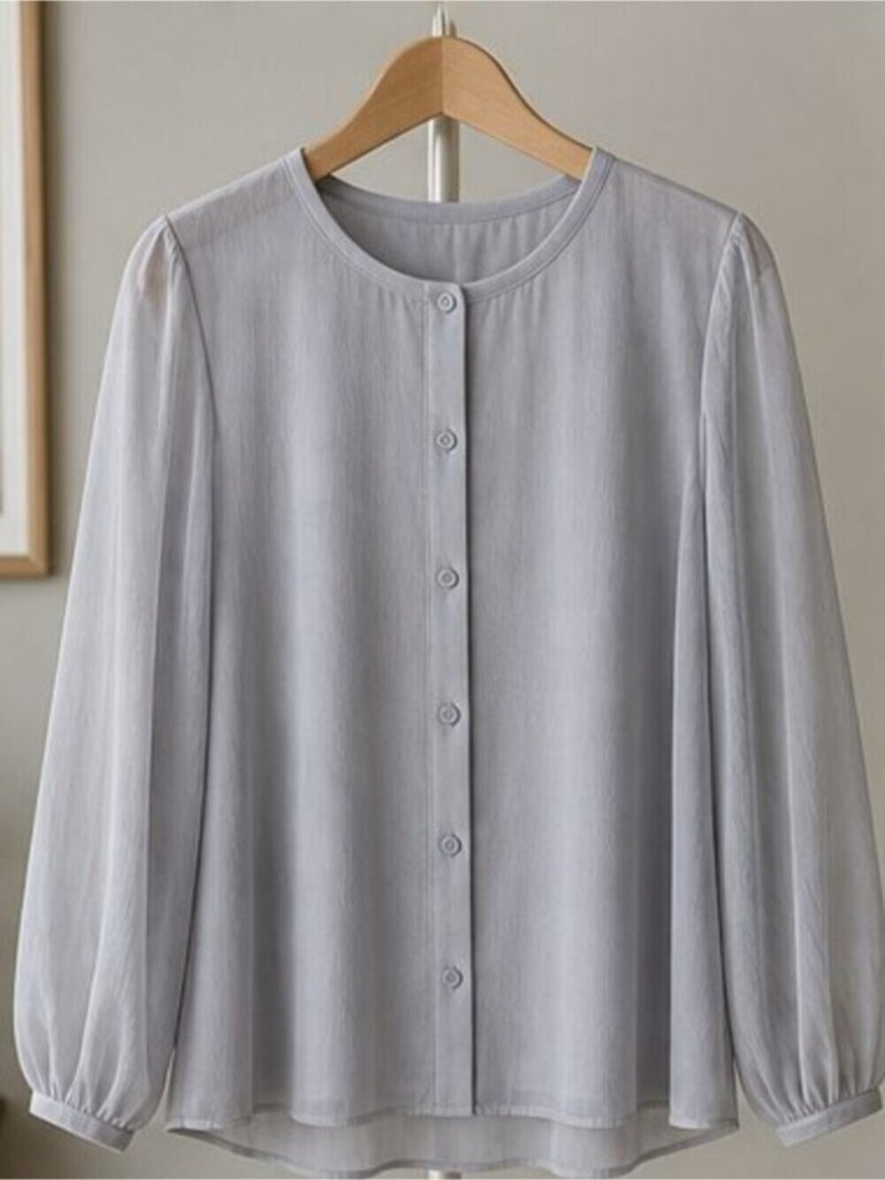 Gray Peplum Top